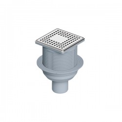 10x10 Cm Paslanmaz Çerçeveli, Alttan Çıkışlı Yalıtımlı Süzgeç